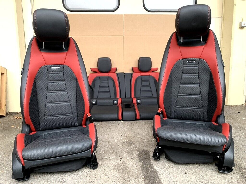 Mercedes E Cabrio A238 Leder Sitze Innenauss Memory Sitzklima AMG schwarz rot
