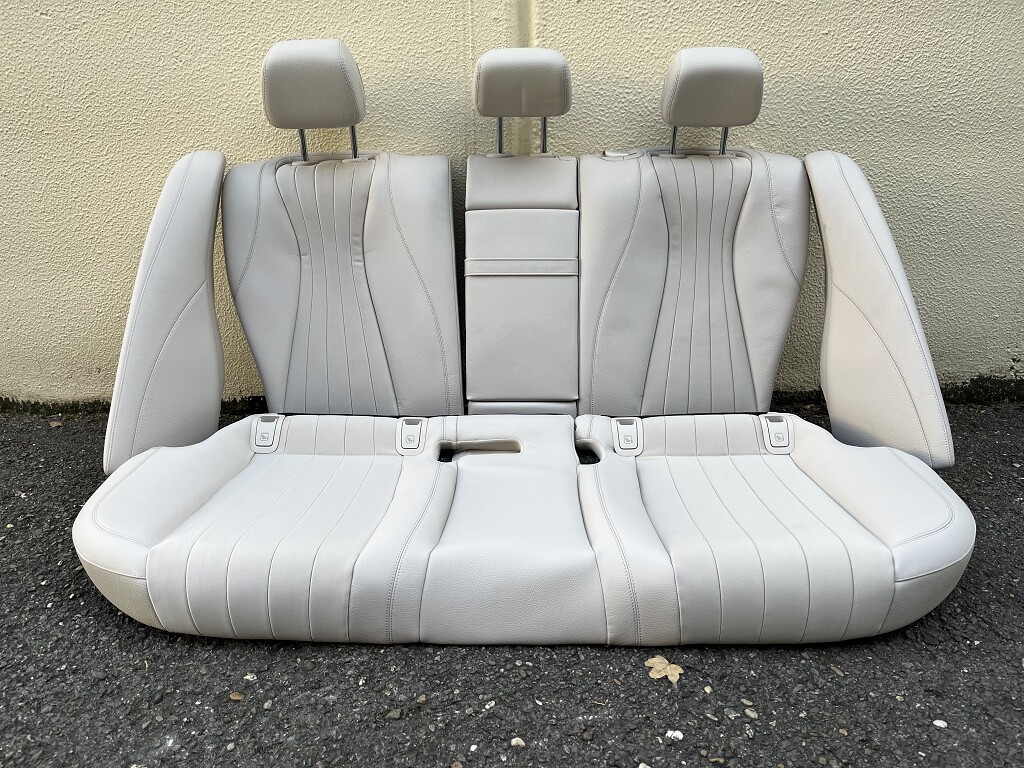 Mercedes E-Klasse W213 Limo Rücksitzbank Lehne hinten Sitze Teilleder beige