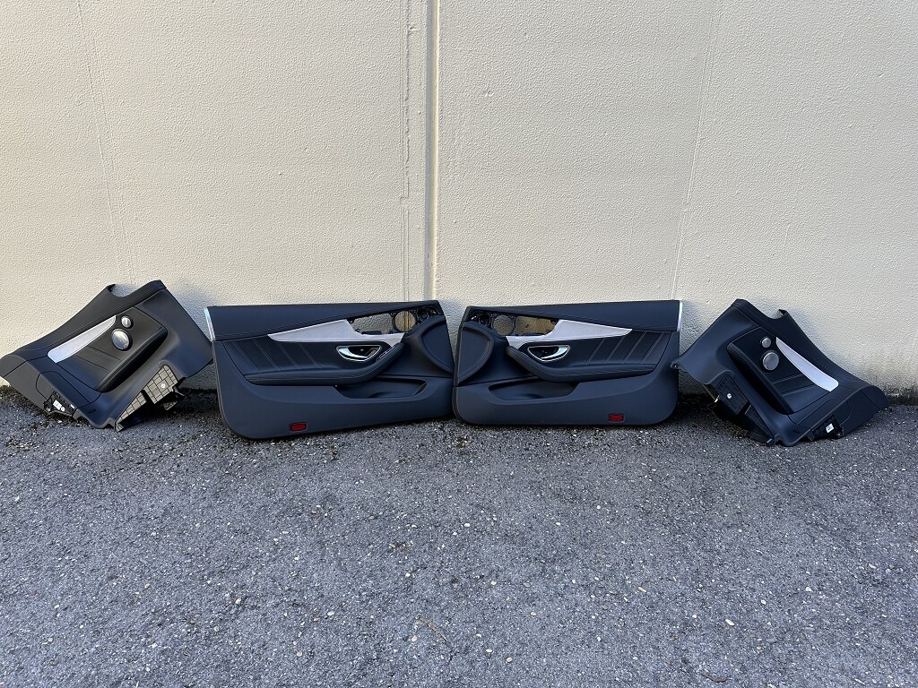 Mercedes C63 AMG Coupe 205 Türverkleidung Satz Leder schwarz