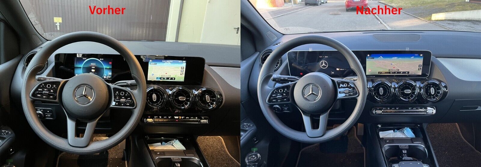 Mercedes Benz A Klasse 177 Nachrüstung Einbau original Widescreen