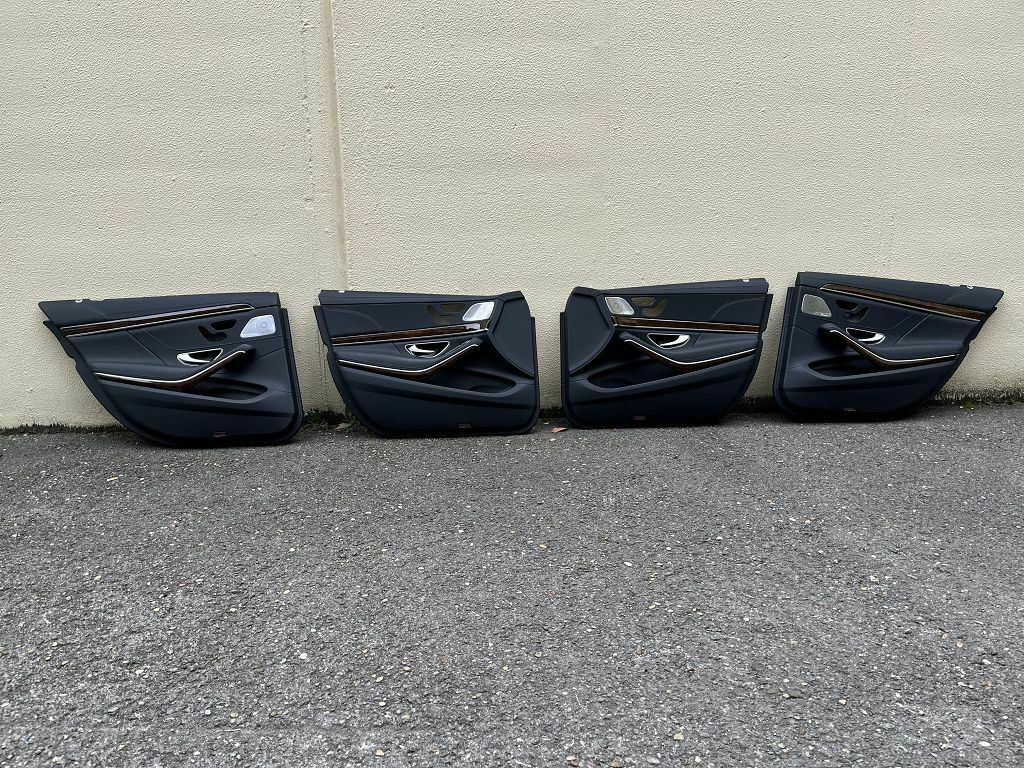 Mercedes S-Klasse Lang W222 Türverkleidung Satz Leder schwarz Armauflage beheizt