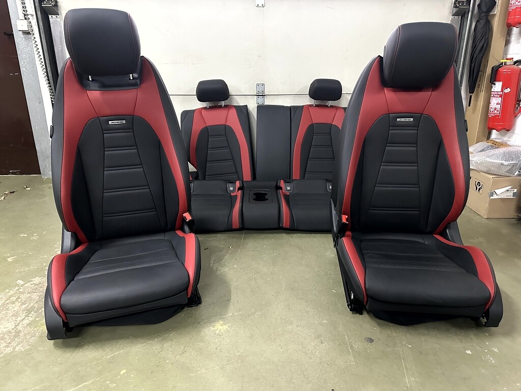 Mercedes E-Klasse Coupe C238 Innenausstattung AMG Sitze Leder Nappa schwarz rot